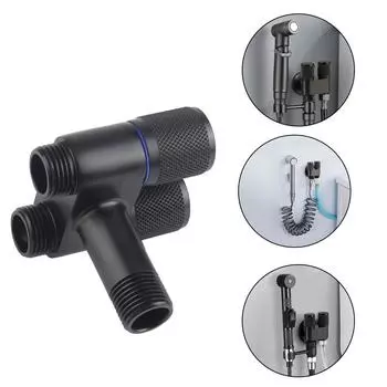 Распылитель кран аксессуар туалет треугольный клапан 1 в два G1/2 для ванной комнаты туалет биде из двойной контроль стиральная машина кран серебряный