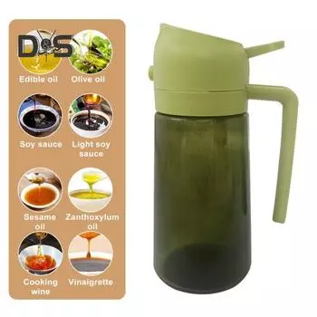 Распылитель масла для приготовления пищи 470 мл стеклянный дозатор и распылитель оливкового масла эффективный контроль масла многофункциональный кухонный инструмент для аэрофритюрницы барбекю салат чёрный