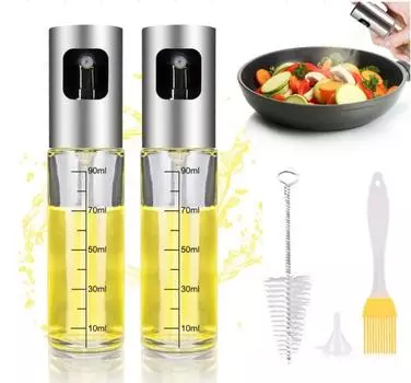 Распылитель масла для приготовления пищи Бутылка-распылитель оливкового масла Mister, многоразовая, со шкалой, аксессуары для фритюрницы на кухне, для выпечки, жарки на гриле