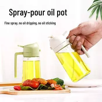 Распылитель масла двойного назначения с фильтром и распылителем 470ml жёлтый