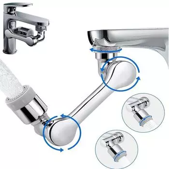 Распылительная головка для смесителя с вращением на 1080°, адаптер 22/24 мм, удлинитель для смесителя, аэратор, насадка для барботера, кухонный кран, рука робота для умывальника Single mode 1080