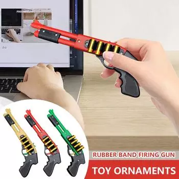 Распылительная насадка 8-зарядная пластиковая + сплав резиновая лента миниатюрная модель орнамент игрушка мягкая пуля One Size зелёный