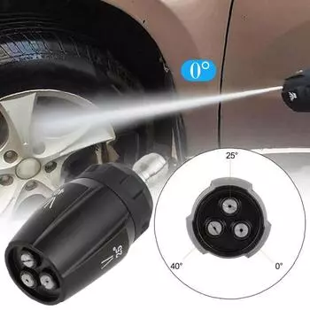 Распылительная насадка для мойки высокого давления Нержавеющая регулируемая конструкция Универсальная простая установка Легко подключаемая запасная часть насадки для мойки высокого давления