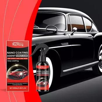 Распылительное покрытие Rayhong для автомобилей Гидрофобный герметик для длительной защиты и ухода за лакокрасочным покрытием автомобиля Простой в использовании керамический спрей для перезарядки 100ml