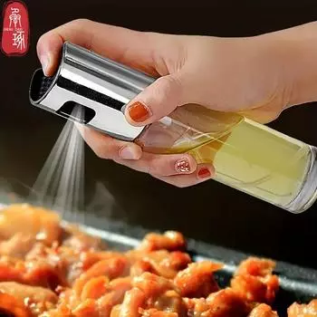 Распылитель оливкового масла из нержавеющей стали 304. Простые в использовании кухонные распылители растительного масла со стеклянным маслом. Идеально подходят для здорового приготовления пищи и выпечки. розовый
