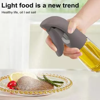 Распылитель оливкового масла Mister 150 мл Бутылка для масла Широкий вентилятор Распылитель Диспенсер для масла без капель Контроль масла Кухонные гаджеты для приготовления салатов, выпечки, жарки, барбекю белый
