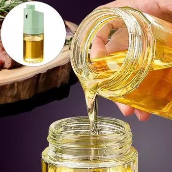 Распылитель оливкового масла Mister 230 мл Стеклянная бутылка Кухонные гаджеты для фритюрницы Широкоугольный распылитель Пищевой материал Портативный распылитель с легкой заправкой серый