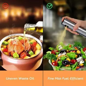 Распылитель оливкового масла Mister для приготовления пищи, стеклянная бутылка с мощными насадками для мелкодисперсного распыления, кухонный распылитель для масла и уксуса, бутылка-распылитель для салата-барбекю серебряный