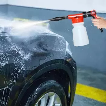 Распылитель пены для автомойки, садовый распылитель пены с пенообразователем, машина для мойки автомобилей, прозрачный распылитель мыла, техническое обслуживание автомобиля красный