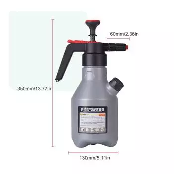 Распылитель пены ручной профессиональный 2л воздушный пеногенератор садовый водяной насос для цветов снег пена для мытья автомобиля инструменты для мытья автомобиля серый