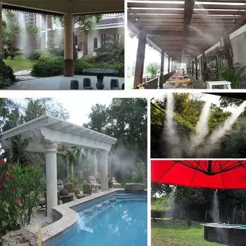 Распылитель-распылитель с водяным туманом 6M/9M/12M Система распыления тумана для патио, полив сада, орошение, распылитель