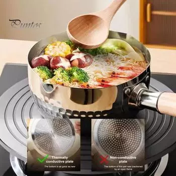 Рассеиватель тепла для газовой плиты с подвесной ручкой Съемная пластина теплопередачи для медленного приготовления тушеных блюд на сковороде Нескользящая металлическая пластина для медленного приготовления пищи для равномерного нагрева серый