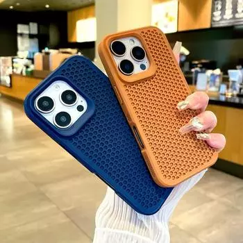 Рассеивающий тепло ПК чехол для iPhone 16 15 14 13 12 Pro Max Plus 16Pro 15Pro 14Pro 13Pro 12Pro iPhone16 iPhone15 iPhone14 Чехлы iPhone 16 Pro Max