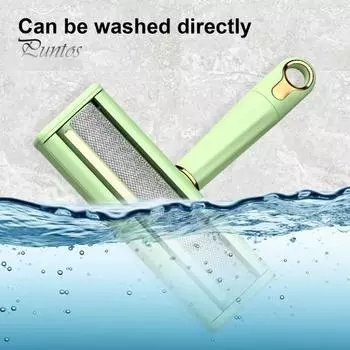 Расширенная головка щетки, дизайн, щетка для удаления волос, многофункциональная, длинная ручка, роликовый инструмент для удаления шерсти домашних животных жёлтый