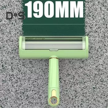 Расширенная головка щетки, дизайн, щетка для удаления волос, многофункциональная, длинная ручка, роликовый инструмент для удаления шерсти домашних животных белый