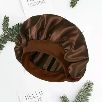 Расширенная резинка без полей шапочка для душа складная тонкая унисекс атласная однотонная спальная шапка для волос фиолетовый/розовый