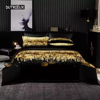 Расширенная текстура Модный стиль Пододеяльник Королевский/королевский размер Пододеяльник с наволочкой Постельное белье супер королевского размера Украшение спальни 150x200cm 3pcs