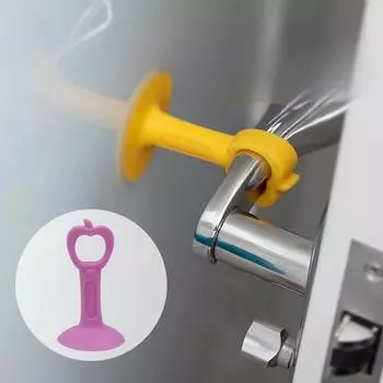 Расширенная версия присоски для двери ванной комнаты, силиконовая, безударная, антиколлизионная, буферная, бесшумная, настенная, внутренняя, резиновая, дверная ручка, дверная присоска 1pcs белый