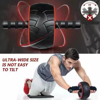 Расширенное колесо для пресса, бесшумный одноколесный тренажер для пресса для мужчин и женщин, подходит для домашнего спортзала, основные упражнения для пресса