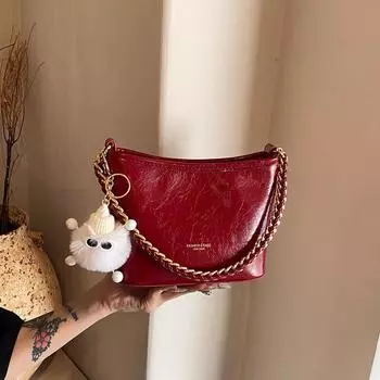 Расширенный красный женский рюкзак, новая популярная универсальная сумка через плечо, изысканная сумка Super Fire на одно плечо подмышкой