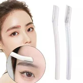 Расширенный нож для подравнивания бровей, безопасный, устойчивый к царапинам, бритвенный набор для мужчин, начинающих женщин, F0I7 white-1pcs