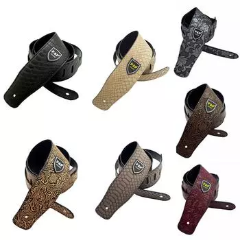 Расширенный ремень для электрогитары, мягкий ремень из искусственной кожи для акустической народной гитары, бас-гитары, музыкальных инструментов one size