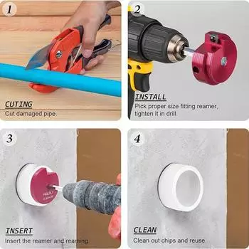 Расширитель для труб из ПВХ. Спасатель для фитингов из ПВХ для водопроводов. Дренажные и вентиляционные линии. Сантехнический инструмент для внутренней резки труб. 1