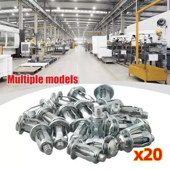 Расширительный винт Гайки с винтовыми заклепками в форме лепестка Гайка Металлическая гайка Болт Полый лист железа Пластиковая пластина Мебельная фурнитура 4*20-4PCS