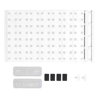 Расширяемая полка для шкафа, экономящая место, без проколов, сильная несущая способность, разделители для одежды Length 73?125cm/28.7?49.2in