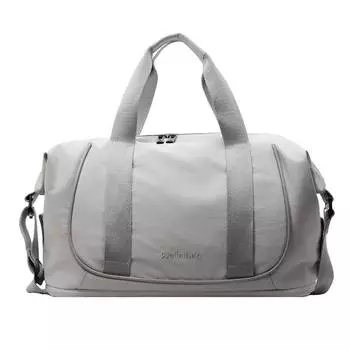 Расширяемая сумка для йоги и фитнеса, женская дорожная сумка, легкая холщовая сумка для хранения для улицы бежевый