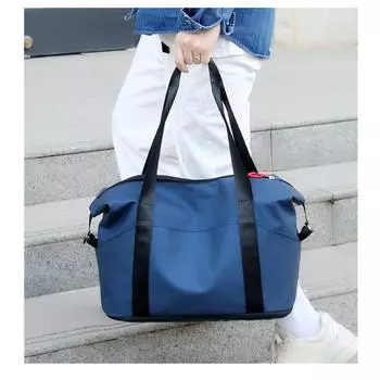 Расширяемая Водонепроницаемая Сумка Большой Вместимости для Сухого и Влажного Сепарации, мужская дорожная трендовая портативная сумка для фитнеса one size темно-синий