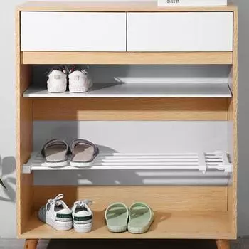 Расширяемый органайзер для шкафа, полки, высокая прочность, простая установка, регулируемые металлические полки для хранения, разделитель M белый