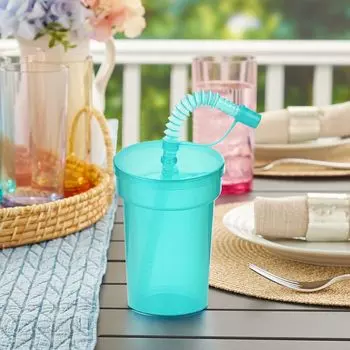 Расширяемый пластиковый стаканчик с трубочкой 6 цветов сифонный стаканчик с трубочкой с герметичной крышкой летняя кружка для путешествий и дома пластиковая бутылка для воды