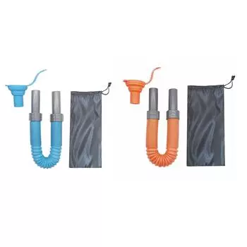 Расширяемый водяной шланг для резервуара с водой, портативный легкий шланг для заполнения водой с сумкой для переноски для прицепа морской лодки синий