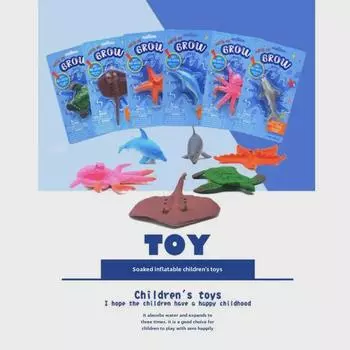 «Расширяющиеся под воздействием воды игрушки в виде морских животных»: Образовательные самодельные модели для детей младшего школьного возраста 3 Random Marine Animals Set