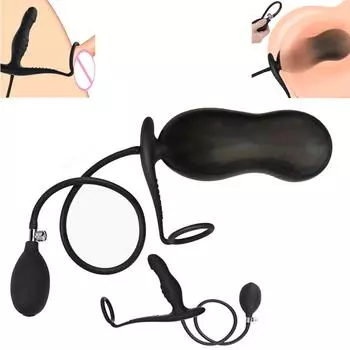 Расширяющийся Надувной Анальный Плаг Огромная Анальная Пробка Расширители Ануса Массажер Простаты Стимулирующие Секс-Игрушки для Женщин Мужчин Взрослый Мастурбатор