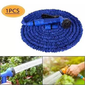 Расширяющийся садовый шланг для воды, гибкий эластичный шланг 50 футов/15 м, автомойка