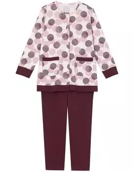 Расслабьтесь Длинные Длинные Удобные и Добротно Гладкие Верх и Низ Открыты RU [Wacoal & Sleep] Пижама, Grander, Рукава, Штаны, 100% Хлопок, Свободные, Дизайн,