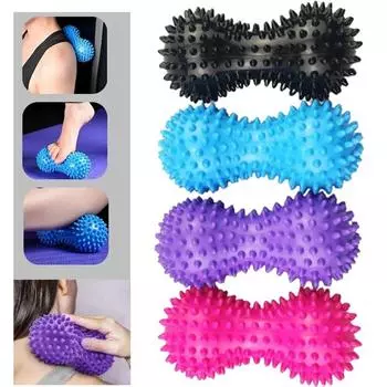 Расслабление мышц Арахисовый шипастый мяч Глубокий точечный массаж Меридиан Массажный ролик Спорт Фитнес розы красного