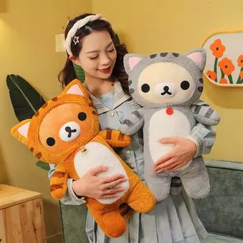 Расслабленная пижама с медведем, плюшевая кукольная одежда, милый мишка Ла-ла, периферийный подарок на день рождения, кукольные игрушки 38Cm