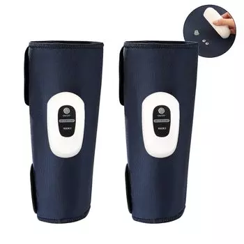 Расслабляющий массажер для голеней и бедер Воздушный массажер для ног с подогревом постоянной температуры 3 режима Комфортная интенсивность Автоматическое выключение 15 минут 1 кнопка Smart