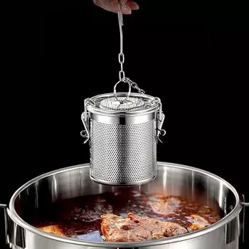 Рассольный ящик из нержавеющей стали, коммерческий рассол, тушеные овощи, сетчатый фильтр, пакет для приправ One Size