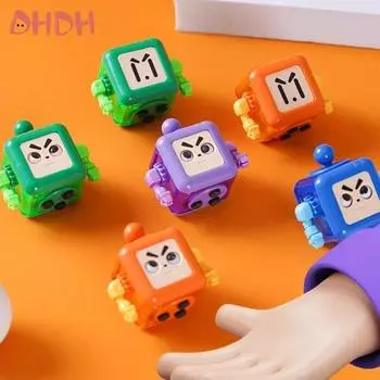 Расстегивающаяся игрушка-робот для снятия стресса, сенсорная новинка, волшебные кубики, новые и уникальные сжимаемые игрушки, портативный кубик для снятия стресса, игрушки-роботы оранжевый