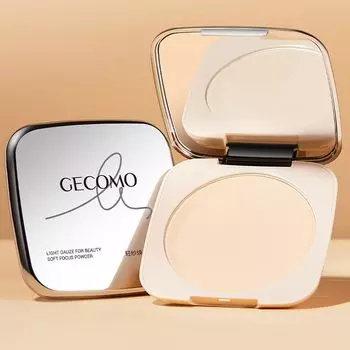 Рассыпчатая пудра GECOMO Setting Powder Puff Предотвращает жирный блеск Не дает макияжу рассыпаться Увеличивает прозрачность Водостойкая Не показывает поры Мягкая