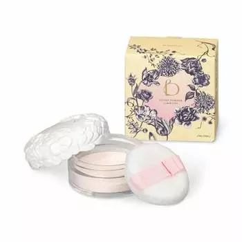 Рассыпчатая пудра Shiseido Benefique с пуховкой 15 г (освещающий)