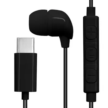 Rasta Banana для iPhone15 Android одноканальный монофонический наушник-микрофон с канальным ЦАП проводной черный REMMSCD02BK Type-C