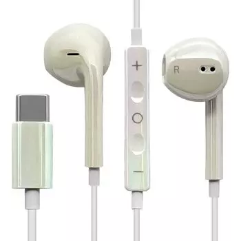 Rasta Banana смартфон iPhone16 Android стерео наушники с микрофоном проводные iLBe Aurora White RESMSCD05WH Type-C