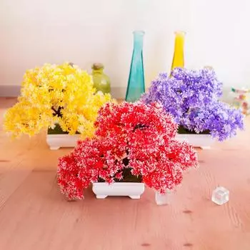 Растение бонсай сад DIY праздничная вечеринка домашний отель искусственный цветок розы красного