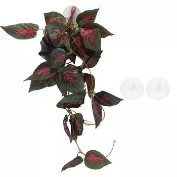 Растение-имитация рептилий Декоративное ландшафтное ложное растение для тропического леса с рептилиями NFF?85 Красный