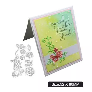 Растение Лоза Цветок Рамка Металлический Серебристый Трафарет Тиснение Резка Штампы Для DIY Скрапбукинг Бумага Альбом Изготовление Открыток серебряный